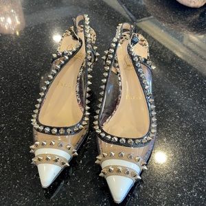 Christian Louboutin fancy slingbacks